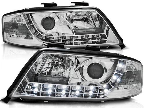 Koplampen Audi A6 4B 97-01 Echte LED DRL chroom, Auto-onderdelen, Overige Auto-onderdelen, Ophalen of Verzenden