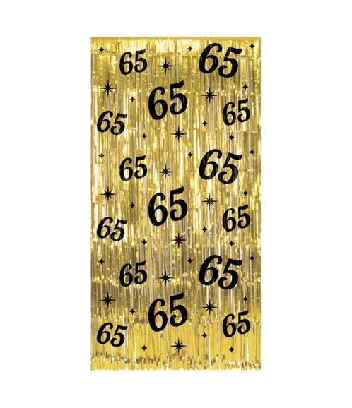 65 Jaar Deurgordijn Goud Zwart, Hobby en Vrije tijd, Feestartikelen, Nieuw, Verzenden
