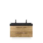 Seville Badmeubelset 100 cm - Natuur Eiken - Wastafel, Ophalen of Verzenden, Nieuw