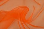 15 meter organza stof - Donkeroranje - 150cm breed, 120 cm of meer, Oranje, Ophalen of Verzenden, Polyester