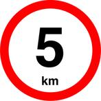 Snelheidssticker Nederland 240 mm - 5 km, Verzenden