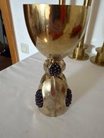 Kelk - Messing, Metaal, Halbedelsteinen - 21 cm, Antiek en Kunst