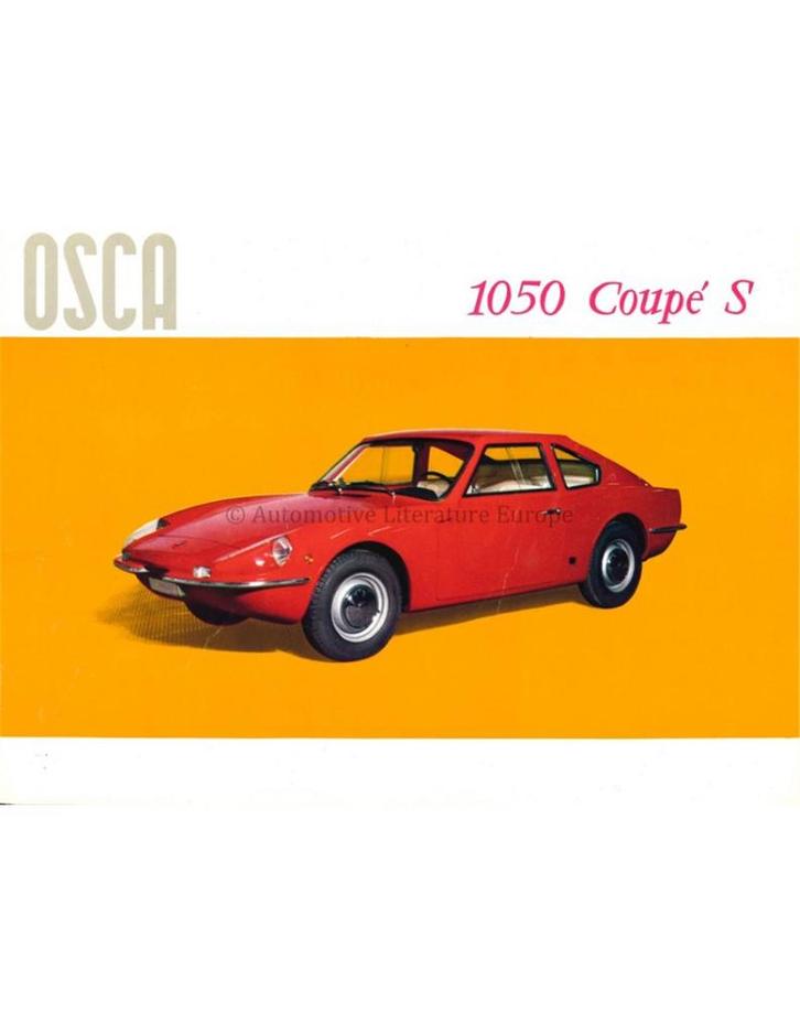 1963 OSCA 1050 COUPE S | SPIDER BROCHURE ITALIAANS, Boeken, Auto's | Folders en Tijdschriften