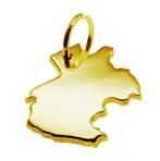 Gouden Landkaart Gabon ketting hanger, Verzenden, Nieuw