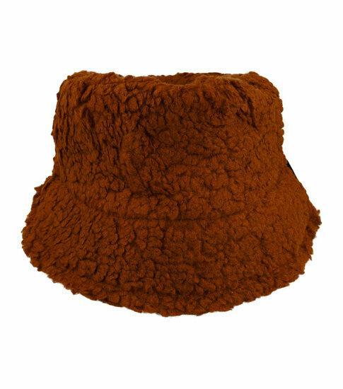 Bucket Hat Hoedje – Teddy Stof – One Size – Bruin, Kleding | Dames, Hoeden en Petten