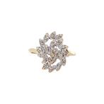 Gouden vintage ring met diamant 14 krt, Ophalen of Verzenden, Nieuw