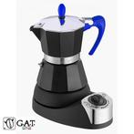 G.A.T. Italia Nerissima Blauw 6 kops Elektrische Percolator, Afneembaar waterreservoir, Nieuw, Koffiebonen, Ophalen of Verzenden