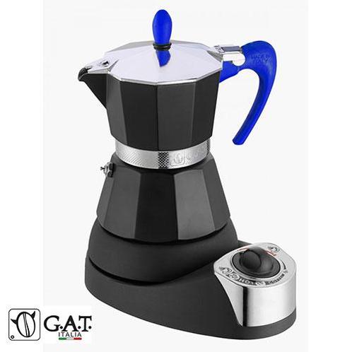 G.A.T. Italia Nerissima Blauw 6 kops Elektrische Percolator, Witgoed en Apparatuur, Koffiezetapparaten, 4 tot 10 kopjes, Nieuw