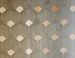 Rasastoff Art Déco in olijfgroen Limited Edition - 300x300cm, Nieuw