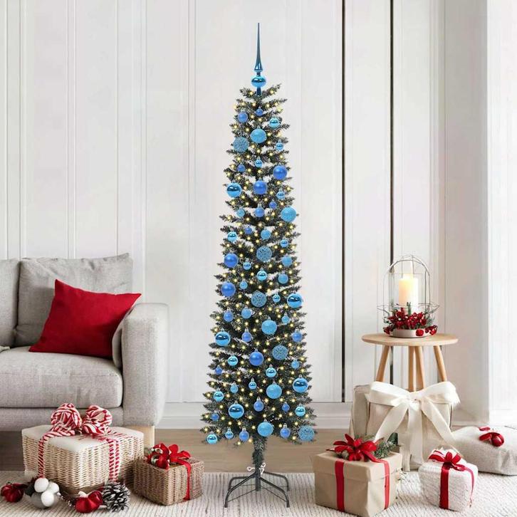 vidaXL Kunstkerstboom met 300 LED Groen 50.5 x 50.5 x 180 cm, Diversen, Kerst, Nieuw, Verzenden