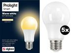 Prolight Zigbee Smart Led Lamp E27 - Warm white - 5 stuks, Huis en Inrichting, Lampen | Losse lampen, Verzenden, Nieuw