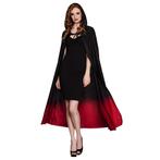 Halloween Cape Zwart Rood 1,7m, Verzenden, Nieuw