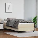 vidaXL Bedframe kunstleer crèmekleurig 80x200 cm, Huis en Inrichting, Overige materialen, Eenpersoons, Verzenden, Nieuw