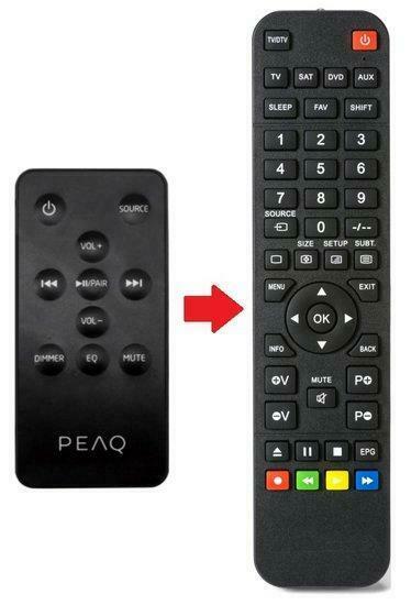 PEAQ PSB100BT-B afstandsbediening, Audio, Tv en Foto, Afstandsbedieningen, Verzenden