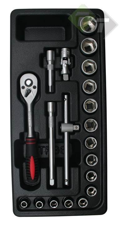 Doppendoos, 3/8 Duims Aansluiting, 20 Delig, Doppenset, Bens, Doe-het-zelf en Verbouw, Gereedschap | Handgereedschap, Nieuw, Ophalen of Verzenden