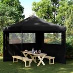 vidaXL Partytent inklapbaar pop-up met 2 zijwanden zwart, Verzenden, Nieuw, Partytent
