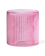 HEMA Glas voor geurkaars XS ribbel roze 2+1 gratis, Huis en Inrichting, Woonaccessoires | Kandelaars en Kaarsen, Verzenden, Nieuw