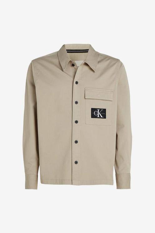 -30% Calvin Klein  Calvin Klein Utility shirt  maat XS, Kleding | Heren, Overhemden, Beige, Nieuw, Verzenden