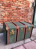 FB - Opbergkoffer - hout en brons - reiskoffer-kast