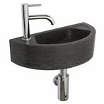 Fonteinset Natuursteen Rose 40x20x10 cm Half rond (kraangat, Ophalen of Verzenden, Nieuw