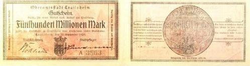 500 Million Mark Welt Crailsheim 1923 Notgeld druckfrisch..., Postzegels en Munten, Munten | Europa | Niet-Euromunten, Verzenden