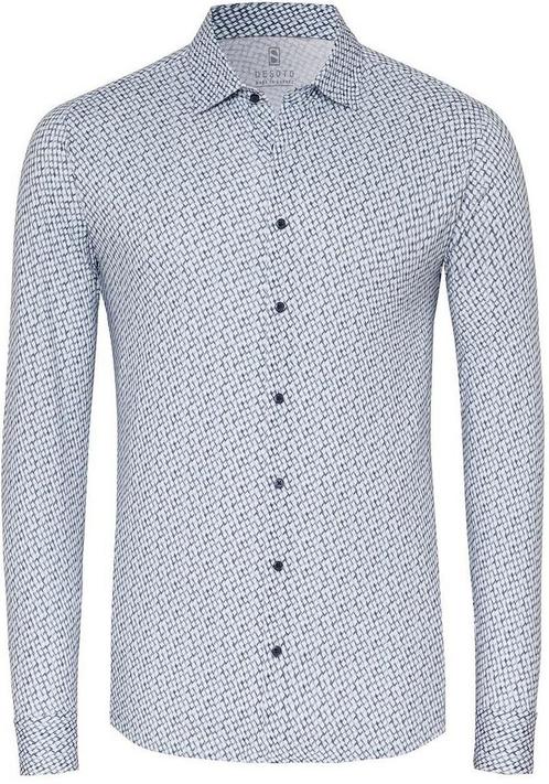 Desoto Overhemd Print Skyscrapers Blauw maat M Heren, Kleding | Heren, Overhemden, Blauw, Nieuw, Verzenden