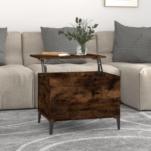 vidaXL Salontafel 60x44,5x45 cm bewerkt hout gerookt, Huis en Inrichting, Tafels | Salontafels, 50 tot 100 cm, Nieuw, Overige houtsoorten
