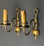 Wandkandelaar (2) - Antieke koperen wandlampen - Messing, Antiek en Kunst, Curiosa en Brocante