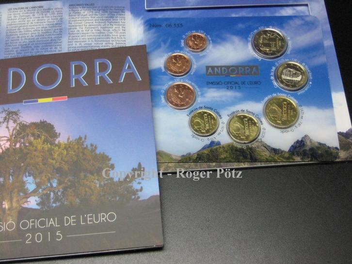 3,88 Euro 2015 Andorra munten set st im offiziellen Blist..., Postzegels en Munten, Munten | Europa | Euromunten, Verzenden