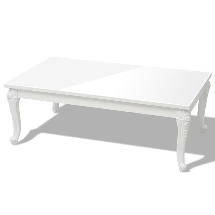 Salontafel Wit Hoogglans - 61% Korting - OP=OP!, Huis en Inrichting, Tafels | Salontafels, 100 tot 150 cm, Rechthoekig, Nieuw