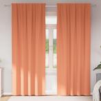 vidaXL Verduisterende gordijnen Terracotta Polyester, Huis en Inrichting, Verzenden, Nieuw, Bruin
