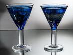 Kosta Boda - Bertil Vallien - Kelk (2) - Zwei blaue Kelche, Antiek en Kunst, Antiek | Glas en Kristal