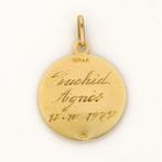 Hanger - 18 karaat Geel goud - Diamant - Robijn