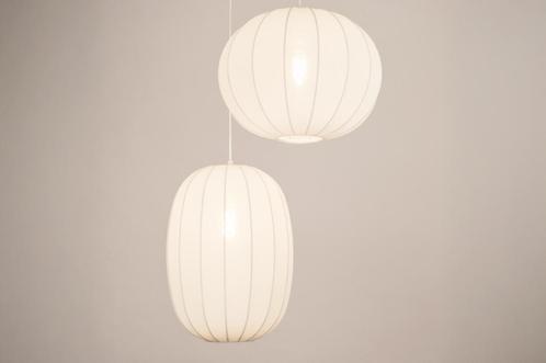 Rietveld Hanglampen - Wit - Stof, Metaal, Huis en Inrichting, Lampen | Hanglampen, Verzenden
