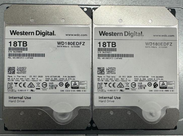 Western Digital WD180EDFZ 18TB, Computers en Software, Harde schijven, Intern, Desktop, SATA, Nieuw, HDD, Ophalen of Verzenden