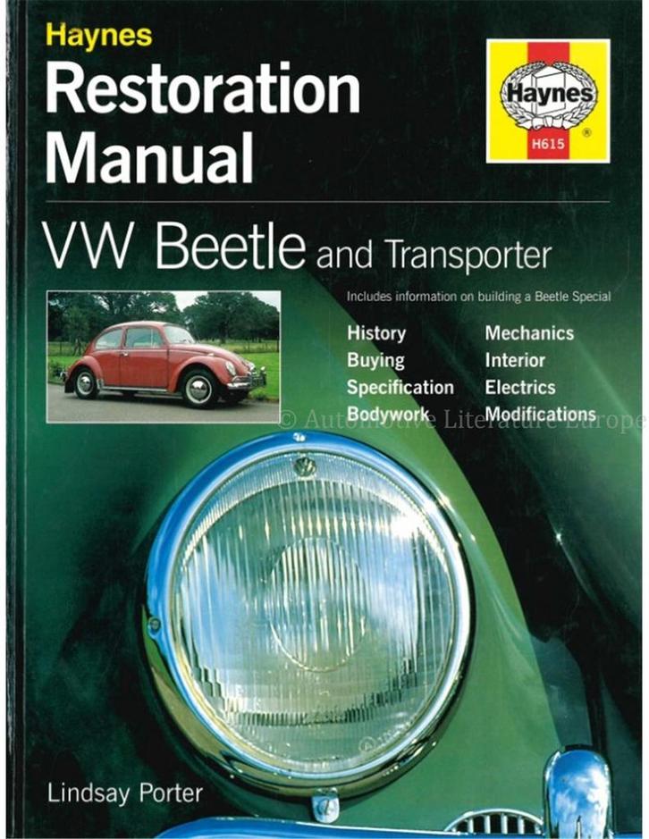 RESTORATION MANUAL VW BEETLE AND TRANSPORTER, Boeken, Auto's | Boeken, Volkswagen