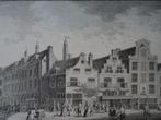 Gravures 4 fases voor na brand Visbrug Leiden 1766 vd Meer, Antiek en Kunst, Verzenden