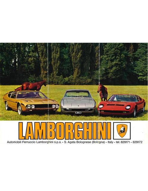1968 LAMBORGHINI MIURA P400 | ISLERO | ESPADA S1 LEAFLET, Boeken, Auto's | Folders en Tijdschriften