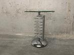 Bijzettafel - Chroom, Glas, Metaal - Space age, Antiek en Kunst, Kunst | Designobjecten