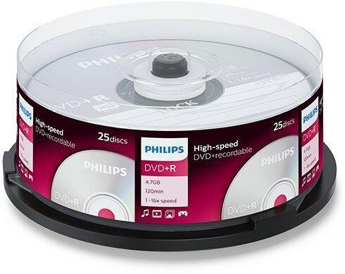 Philips DVD+R 4.7 GB 25 stuks, Computers en Software, Beschrijfbare discs, Nieuw, Verzenden