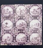 Tegel (9) - Antieke tegels met kastelen, herder met schapen