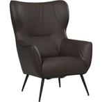 Set van 2 Leren fauteuils Flair - Toledo Espresso (bruin), Nieuw, Ophalen of Verzenden, 75 tot 100 cm, Leer