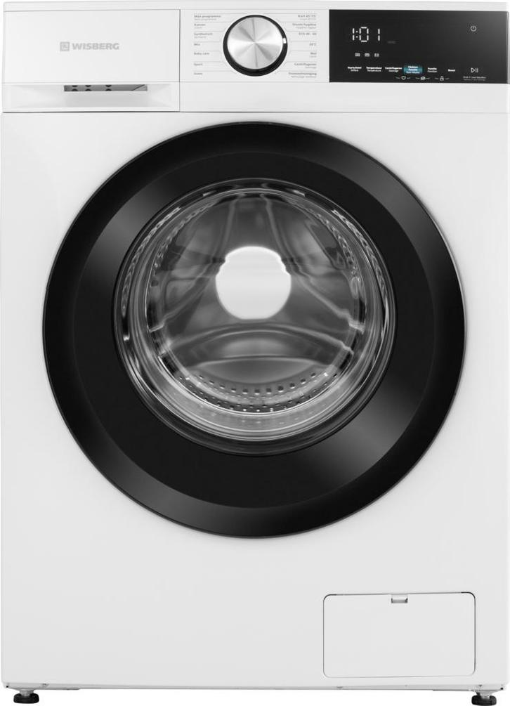 Wisberg Wbwm1400a18wnb Energiezuinige Wasmachine - 8kg 1400t, Witgoed en Apparatuur, Wasmachines, Nieuw, Voorlader, 85 tot 90 cm