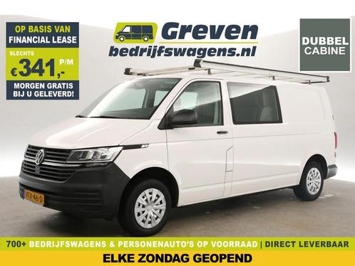 Volkswagen Transporter 2.0 TDI L2H1 140PK DC Trekhaak €341pm, Auto's, Bestelauto's, Handgeschakeld, Diesel, Wit, Volkswagen, Verzenden