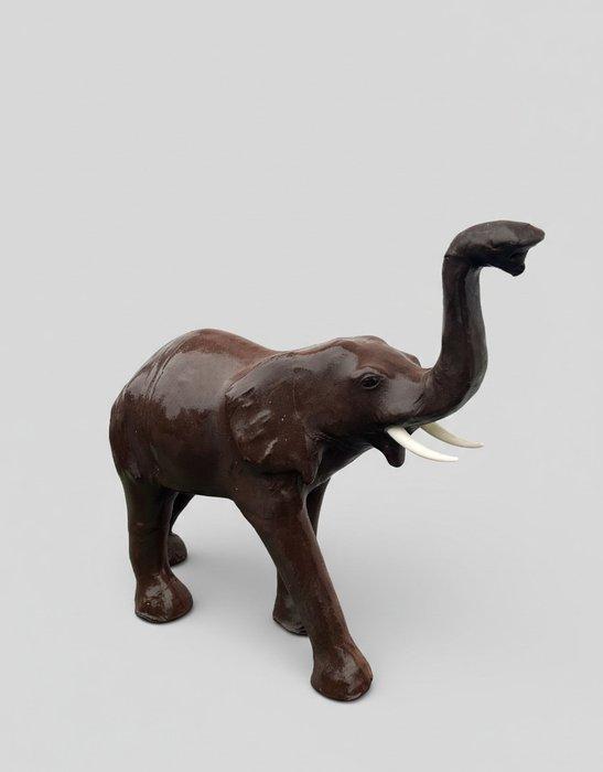 sculptuur, Olifant leer in de stijl van Liberty of London -, Antiek en Kunst, Curiosa en Brocante
