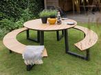 Outdoor Living Picknickset Arezzo Rond picknicktafel, Tuin en Terras, Verzenden, Nieuw, Rond, Overige materialen