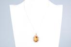 Halsketting - 18 karaat Geel goud - 11.58ct. tw. Citrien -, Sieraden, Tassen en Uiterlijk, Kettingen, Nieuw