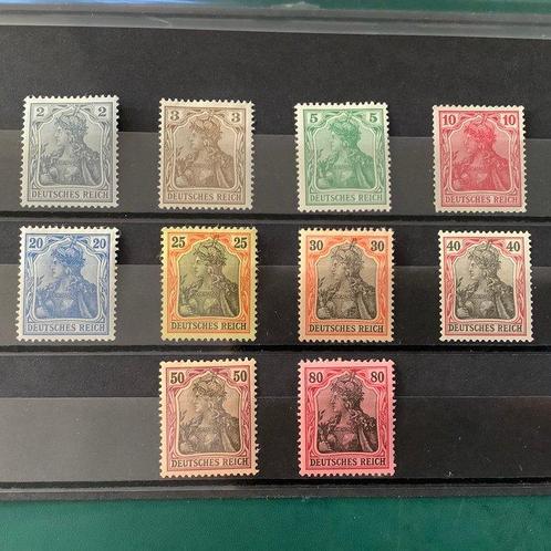 Duitse Rijk 1902 - Germania zonder watermerk - Michel 68/77, Postzegels en Munten, Postzegels | Europa | Duitsland
