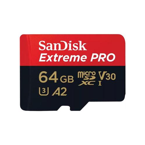 SanDisk Extreme Pro MicroSDXC 64GB 200MB/s A2 V30 + SD, Audio, Tv en Foto, Fotografie | Geheugenkaarten, Overige typen, Nieuw