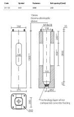 betonsokkel rosa B-51 M18-200x200mm voor lantaarnpaal en cam, Verzenden